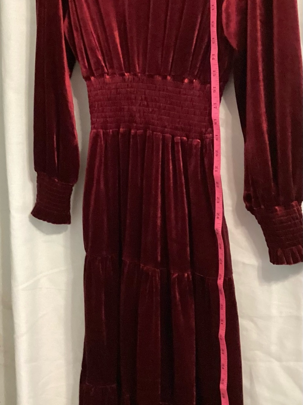 Haptics  Velvet dress up or Casual  day or evening dress Size Small midi length